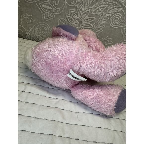 Vintage Commonwealth 2003 Bunny Plush Pink Purple Ears Heart Nose Sewn Eyes 10” - Picture 4 of 6